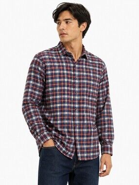 Peter Millar Men’s Large Plaid Soft 100% Cotton Long Sleeve Button Up Shirt - L